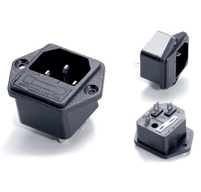 sp-862 带耳/ac电源插座10a/250a/三脚/带保险管座5*20mm