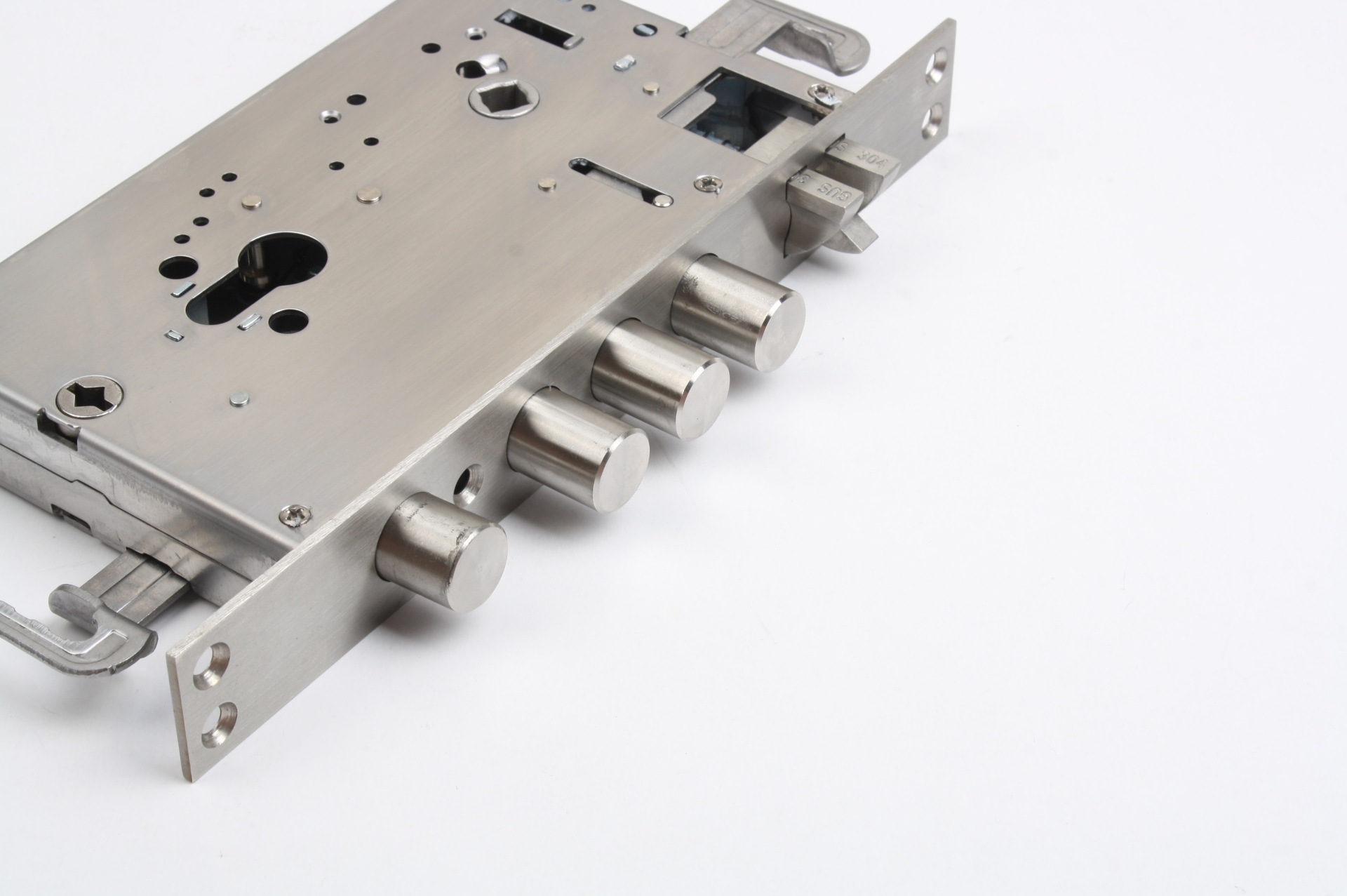 庭锋王力锁体全钢圆柱两档6068指纹电子防盗锁30x240小霸王锁体