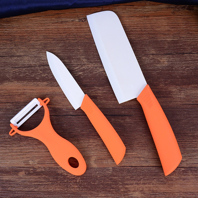 厂家批发定制水果刀纳米氧化锆厨房套刀陶瓷菜刀水果陶瓷刀三件套