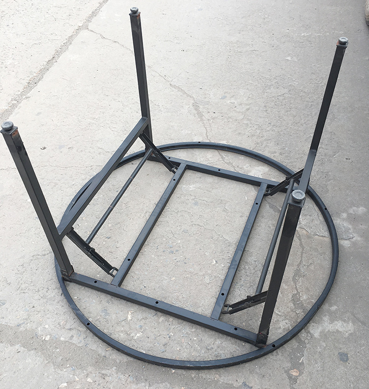 承重强酒店折叠圆桌架 盘圈弹簧架 五金桌架家具配件批发定制