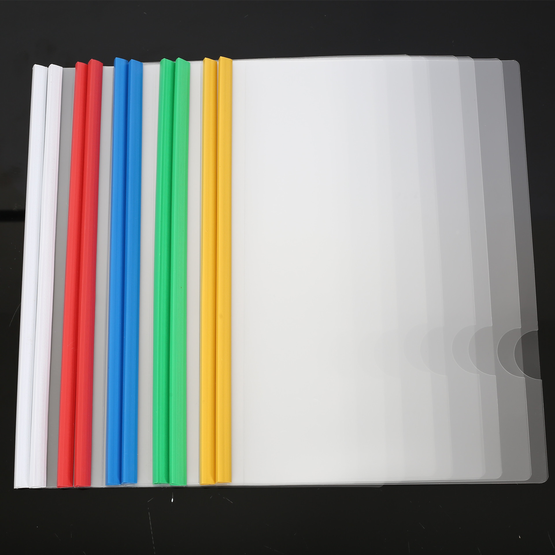 a4透明抽杆夹定制拉杆文件夹办公pp塑料收纳文件袋活页经理夹批发