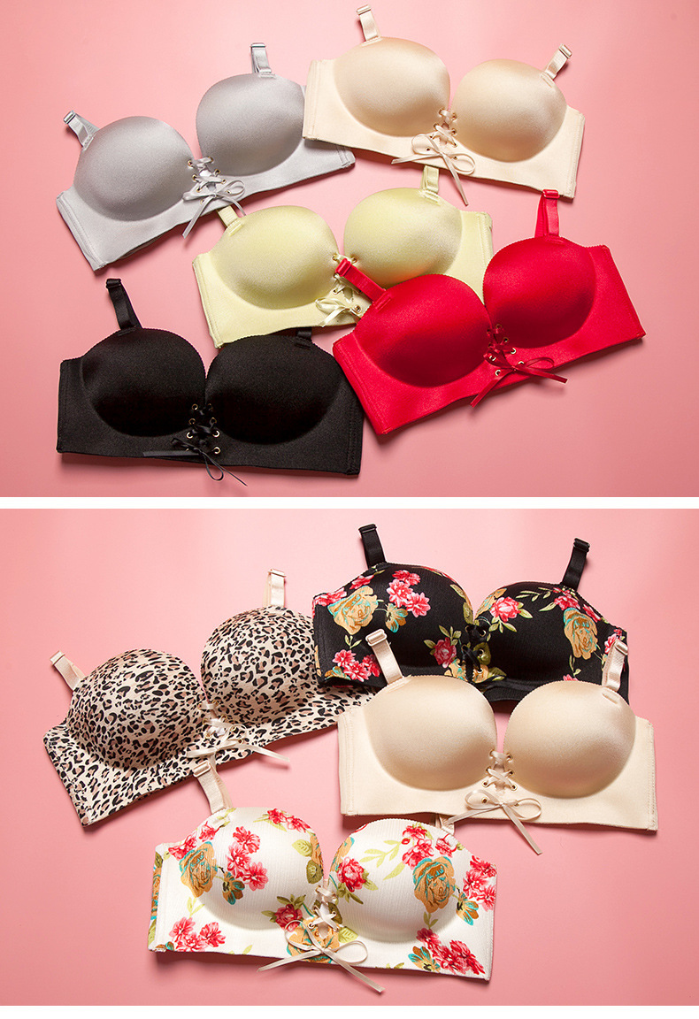 微信爆款lb胸罩一片式无痕无钢圈聚拢调整型文胸内衣厂家胸罩