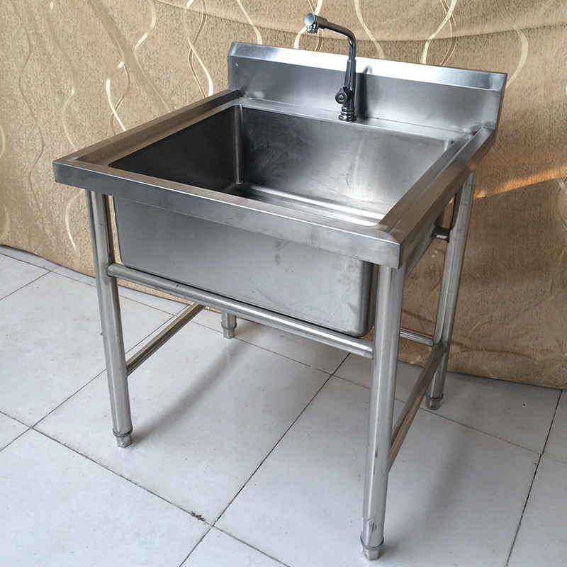 水槽厂家直销不锈钢单星洗刷沥水池商用厨房食堂饭店洗菜池批发