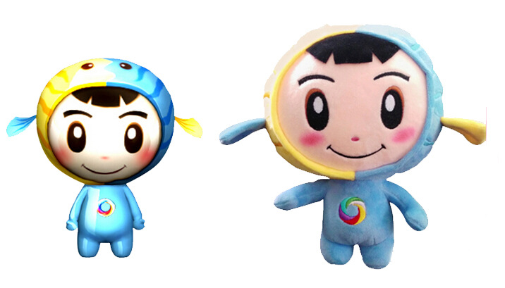 厂家定做企业吉祥物毛绒公仔玩具 公司形象回馈客户活动礼品定制_人偶