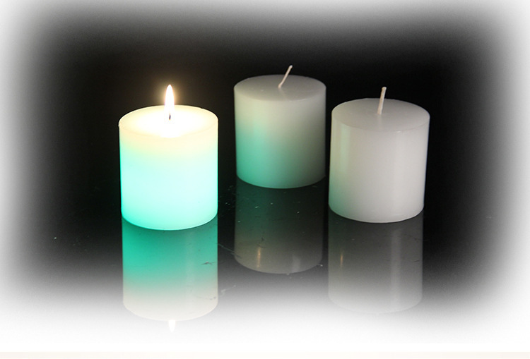 厂家供应变色蜡烛纯手工圆柱形电子工艺石蜡蜡烛 led香薰蜡烛