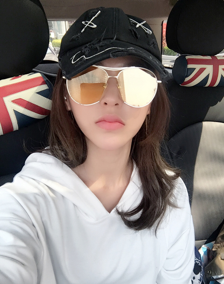 微博李小璐同款太阳镜女gm李李冯绍峰男透明镜片墨镜jumping jack