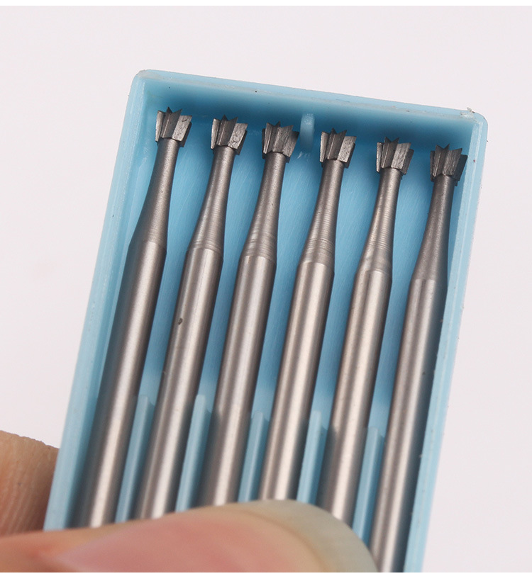 斗针 蓝盒牙针核雕牙雕首饰雕刻刀微雕铣刀磨头2.35柄 单齿 定制