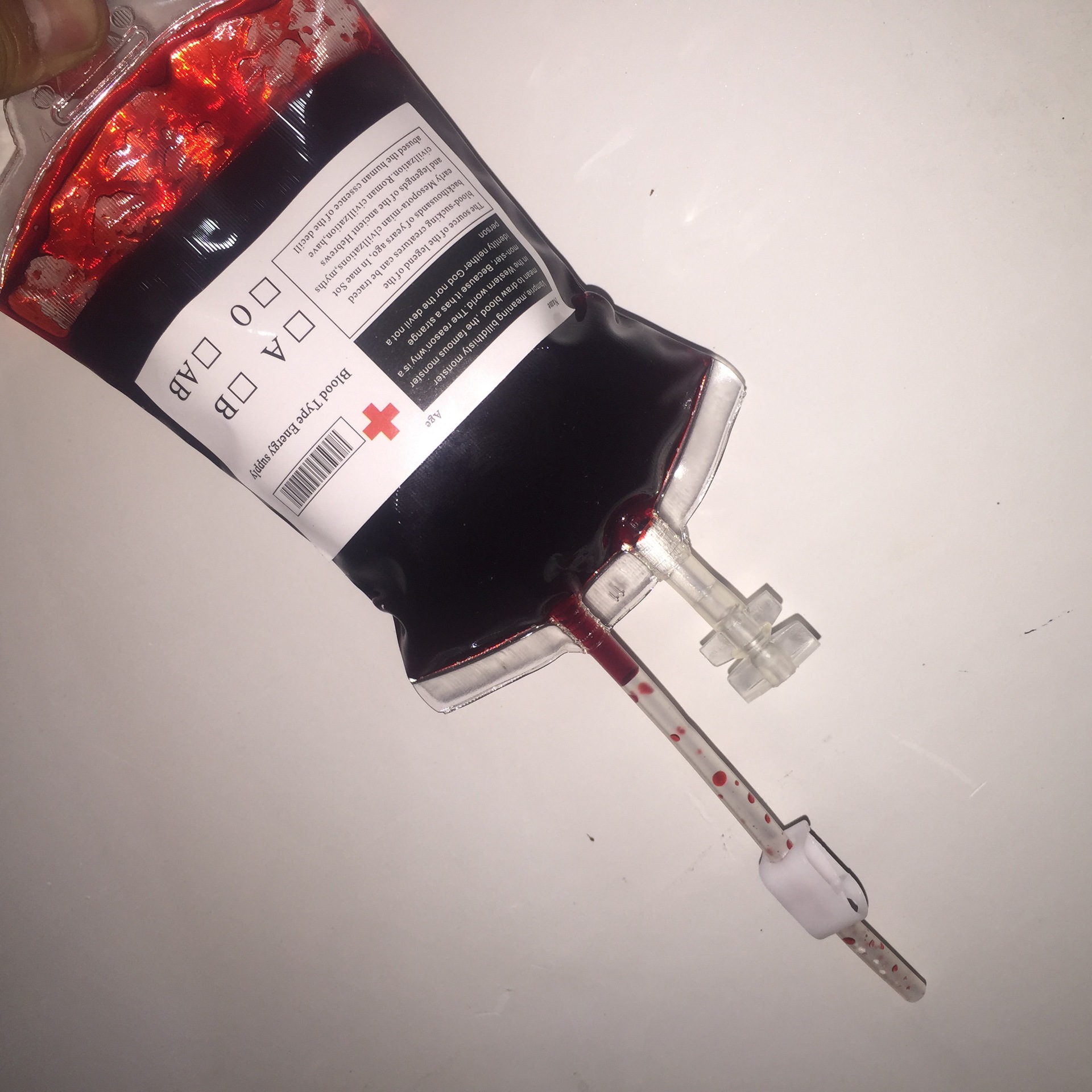恶搞恐怖血浆袋外贸定做恐怖假血输液袋装血浆假血批发万圣节假血