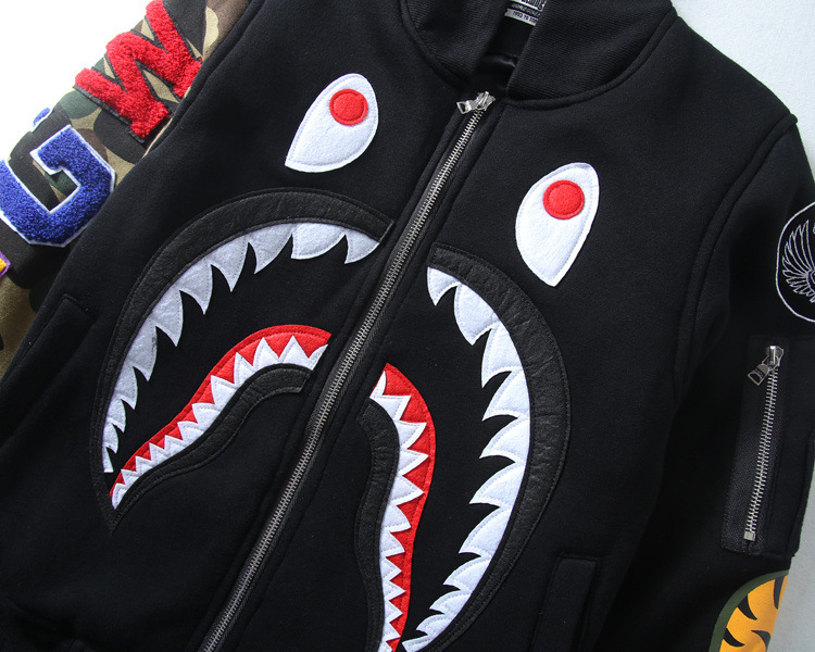 2016秋冬新款ebay货源潮牌鲨鱼迷彩