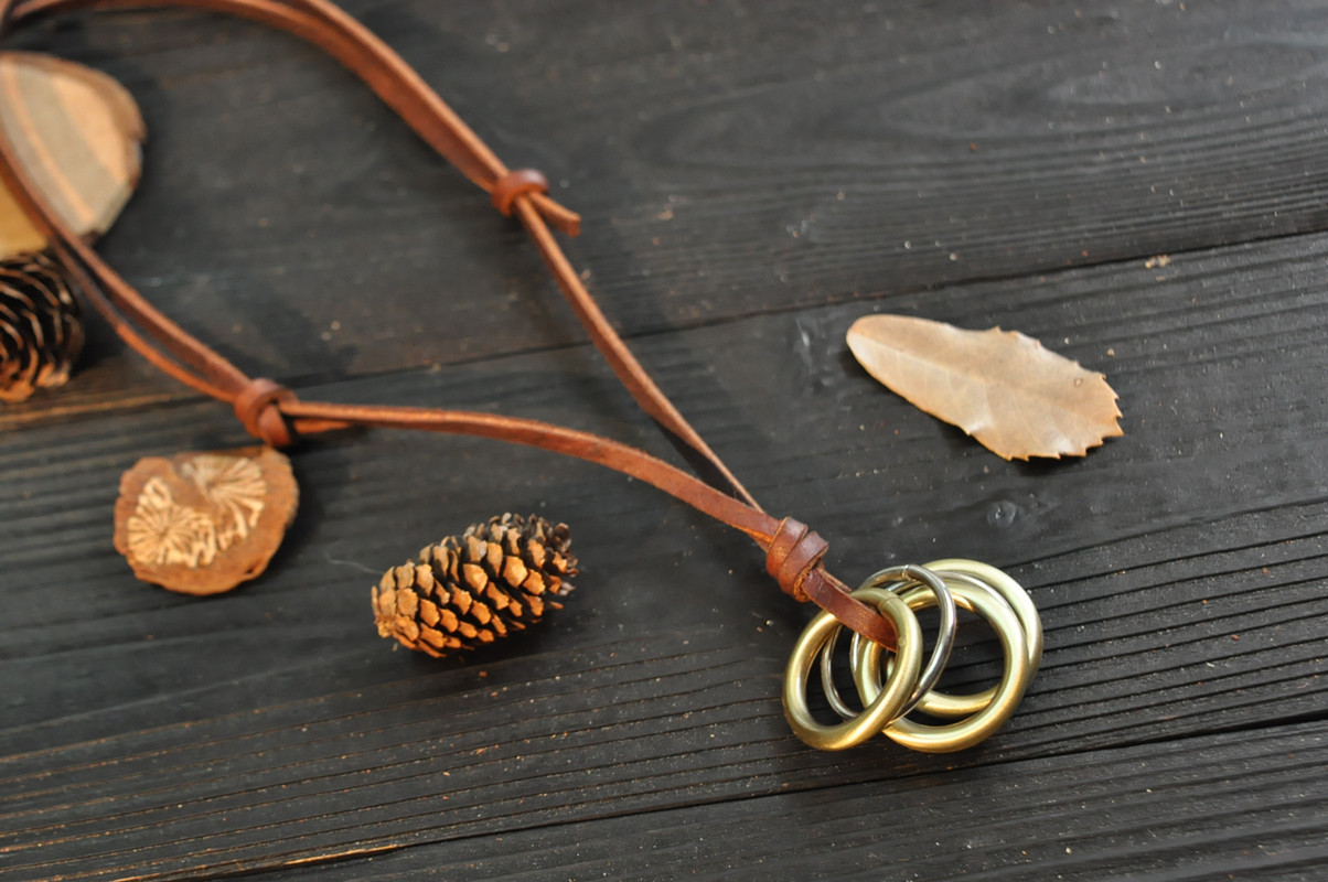 牛皮绳项链_英伦民族文艺小清新简约圆环男女吊坠毛衣链真牛皮绳项链