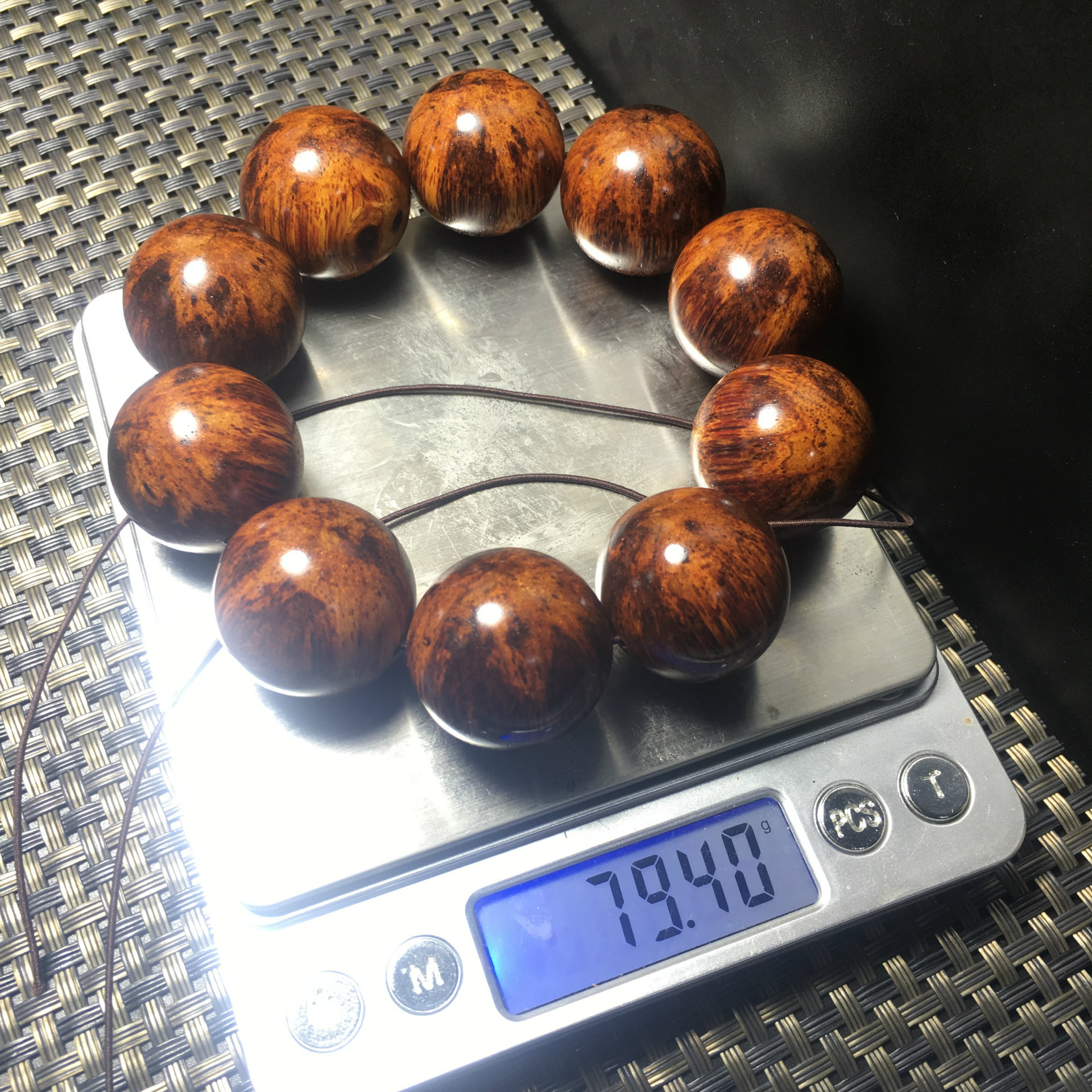 精品 黄花梨手串 瘤疤花 黄金底色 老挝藤香木 花梨藤 一.