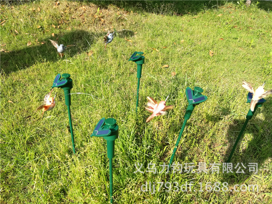 Simulation Bird Solar Feather Bird Gardening Craft Supplies Cross-Border Supply Solar Hummingbird