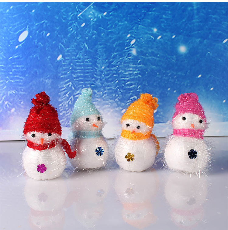 圣诞节装饰雪人 泡沫小雪人娃娃公仔挂饰节
