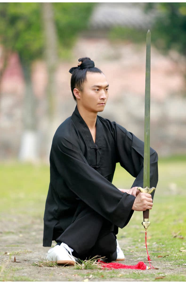 批发 道士服 白云观居士服 道教三宝领服装 武当道袍 道服太极服