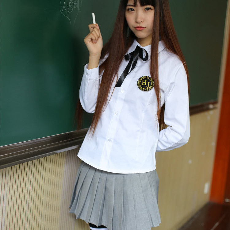 英伦学院派班服学生装校服小时代校服长袖白衬衫女款裙套装-阿里巴巴