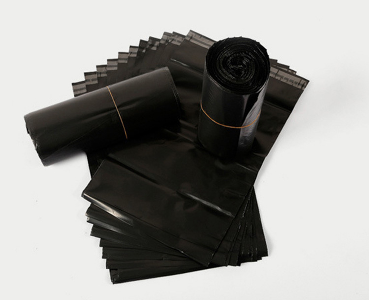快递袋2035黑色8丝厂家生产义乌加破坏性封口低价包装塑料袋