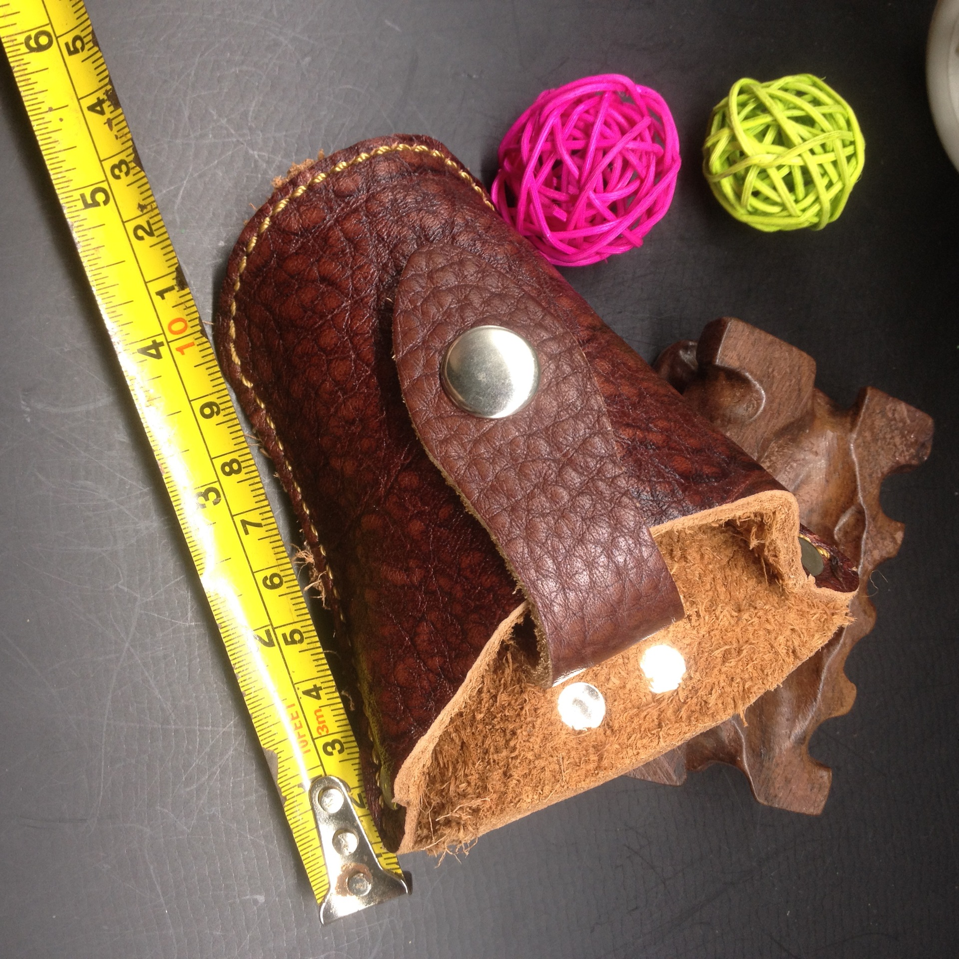 真皮弹弓包 纯牛皮腰包 不变形耐用弹弓套 户外用品定制批发