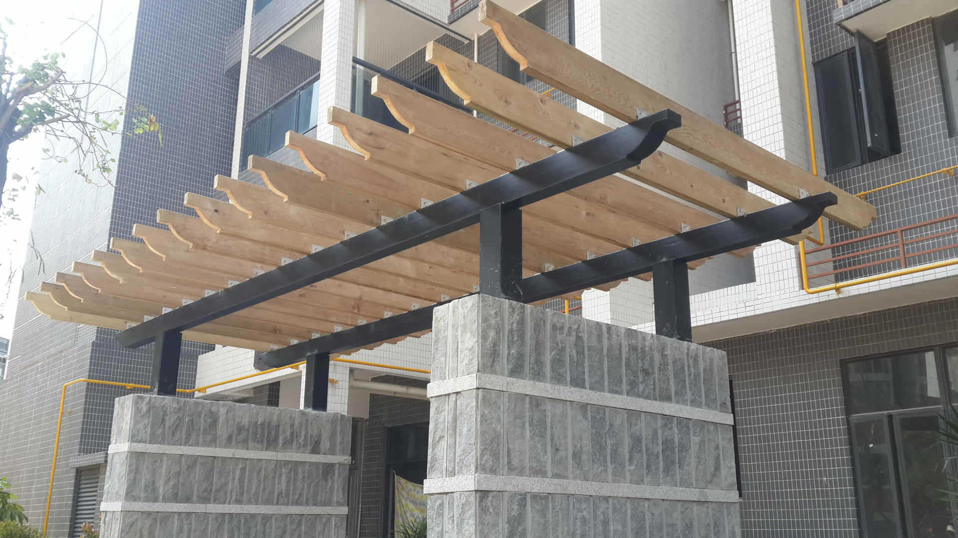 木制 庭院 花架 实木 户外 仿古 休闲 木栏架 汕头 揭阳 潮州