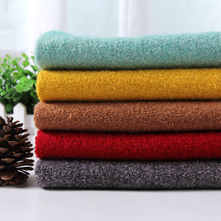 【秋冬新品】雪尔呢毛呢面料 女装素色大衣呢服装面料 呢面料现货