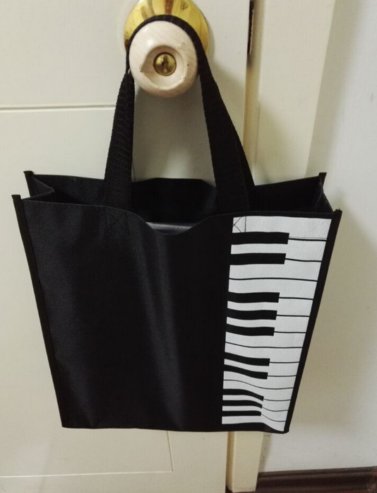 可印logo钢琴包琴谱包书包黑白琴键交响