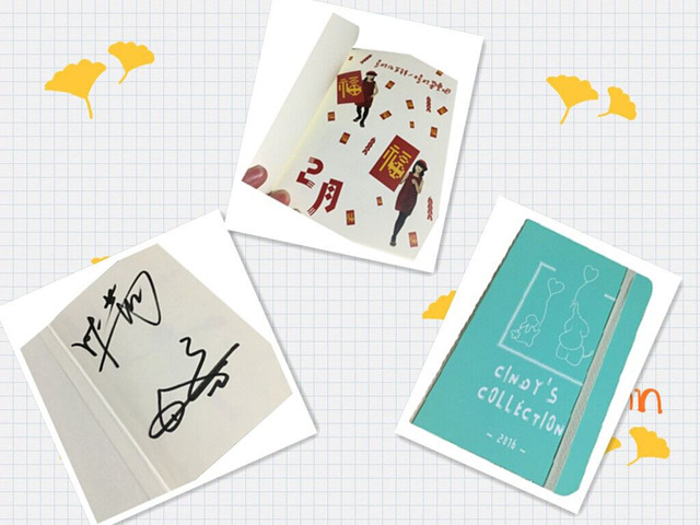 临行前,田亮夫妇赠送了亲笔签名笔记本,里面还印有森碟的可爱照片