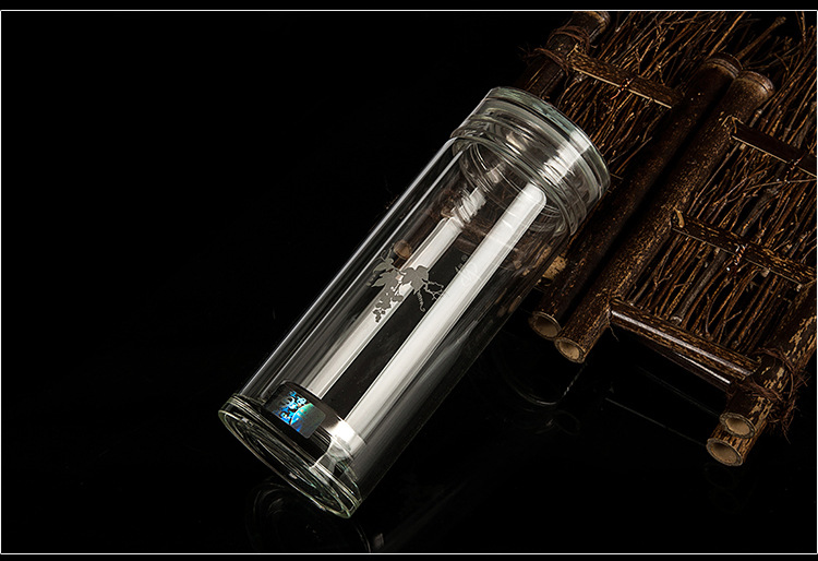 诺亚口杯 养生水晶杯 双层玻璃泡茶杯真空加厚办公室便携水杯批发