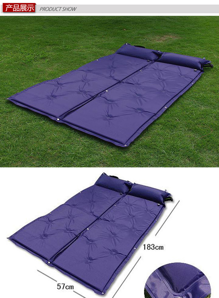 户外帐篷自动单人可拼接超轻加宽加厚充气垫 防潮垫午睡垫批发