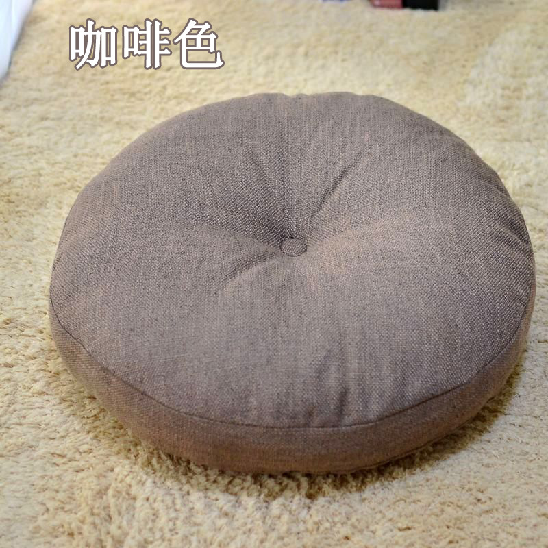 Linen Futon Seat Cushions Thick round Large Cloth Floor Meditation Japanese-Style Balcony Bay Window Tatami Cushion