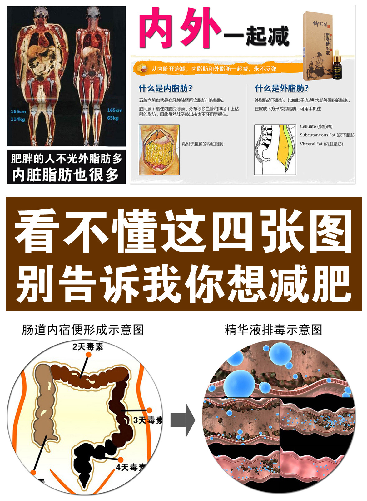御颜佳精华液 通宿便 排肠油去大肚子减腰去粗腿
