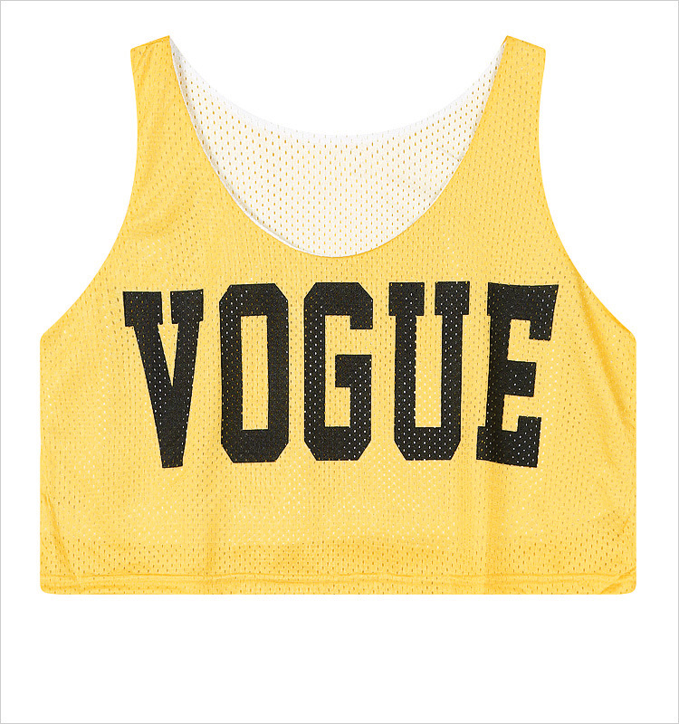 夏季新款原宿风vogue英文印花宽松圆领背心女t2137