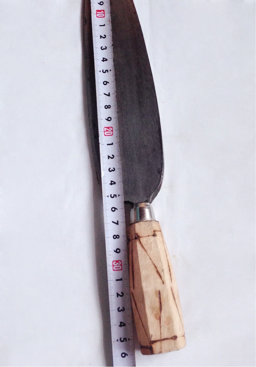 屠宰刀31cm尖刀杀猪刀手工锻打钢刀宰牛羊专用刀屠夫用刀商用木柄