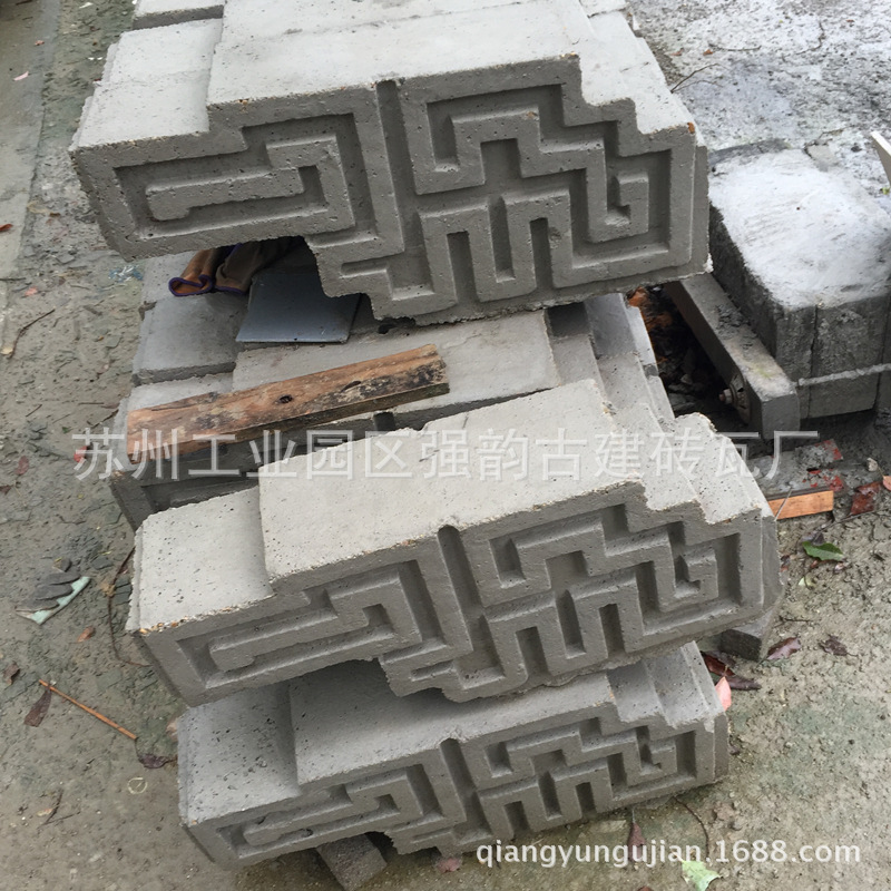 仿古青瓦脊瓦花脊青瓦 古建筑门头瓦 屋脊瓦 混凝土屋脊回纹脊