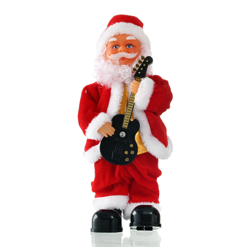 Electric Santa Claus Play the Saxophone Feet Stepping Music Old Man Doll Christmas Decorations Children's Toys