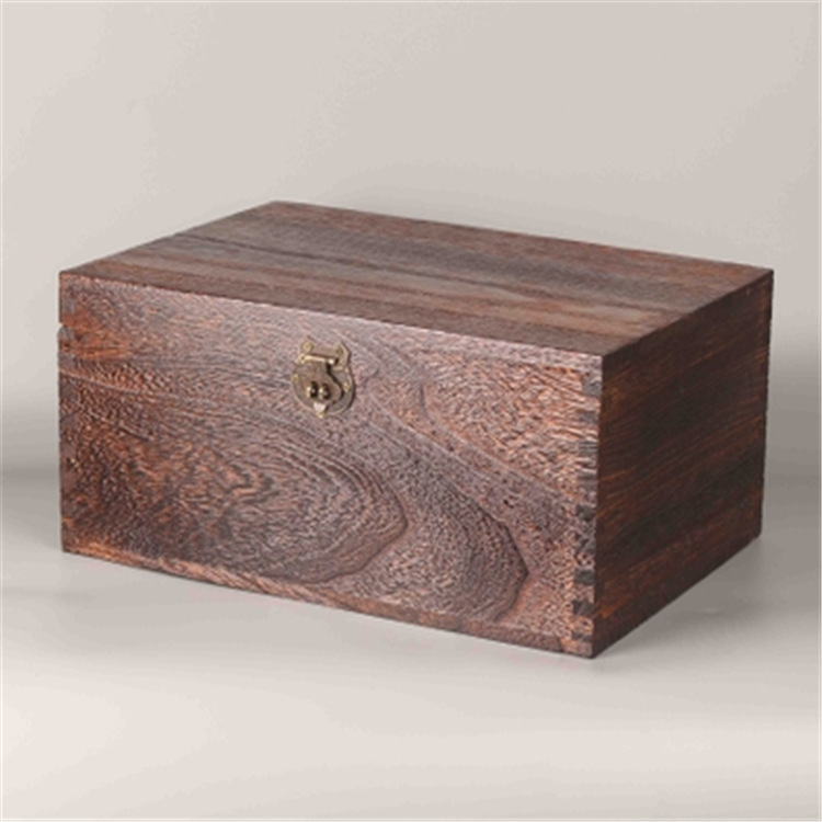 木质收纳箱收藏整理箱大木箱带锁保密箱纯木匣子复古木盒