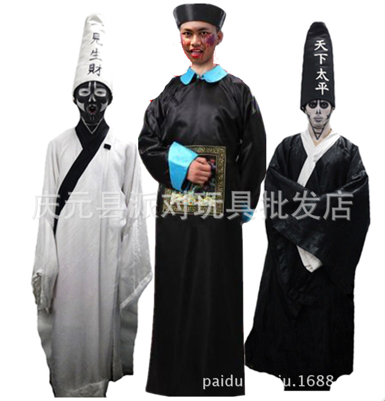 万圣节鬼节派对舞会服 疯狂血腥厨师染血医生男女黑白无常贞子服