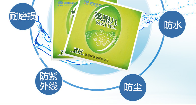 厂家直销批发奥美光学美泰儿1.553老花加膜树脂镜片品质保证