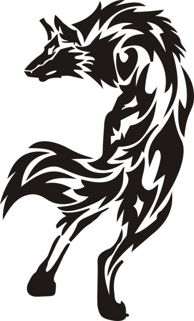 狼车贴拉花狼图腾车身贴动物贴花装饰个性车门贴纸遮划痕汽车车贴