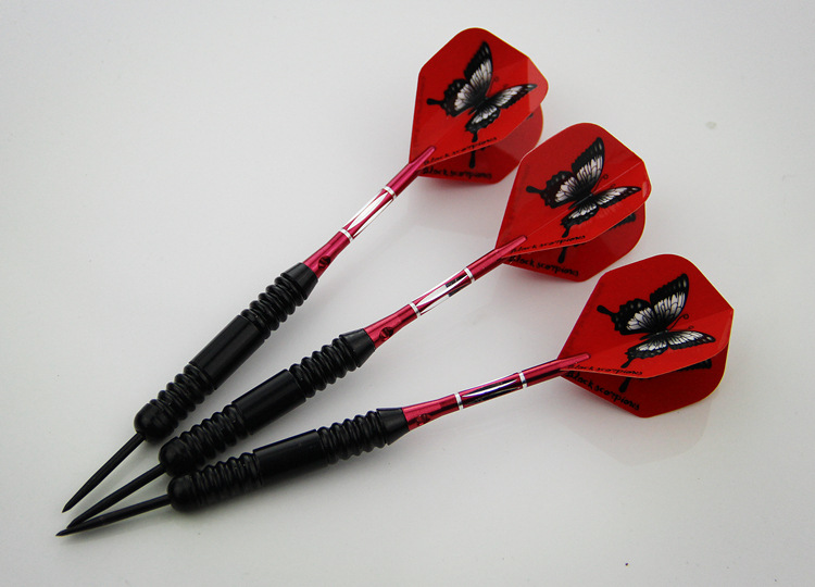 针式飞镖 雕花铝杆 红色蝴蝶 镖头3种颜色 多种款式