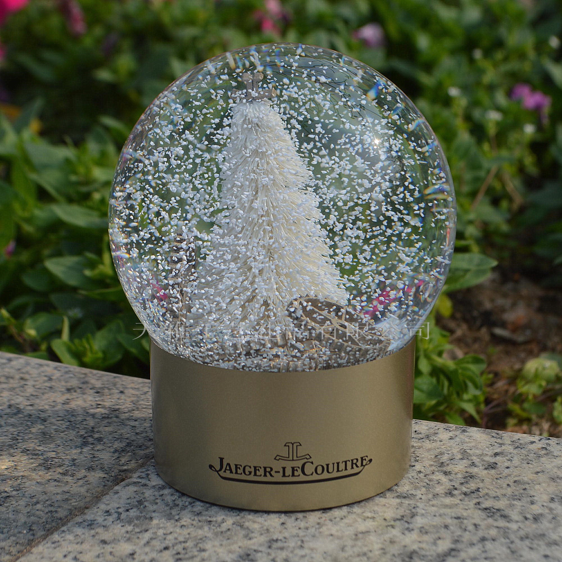 创意家居玻璃水晶球树脂摆件圣诞树雪花球纪念礼物工艺品厂家定做