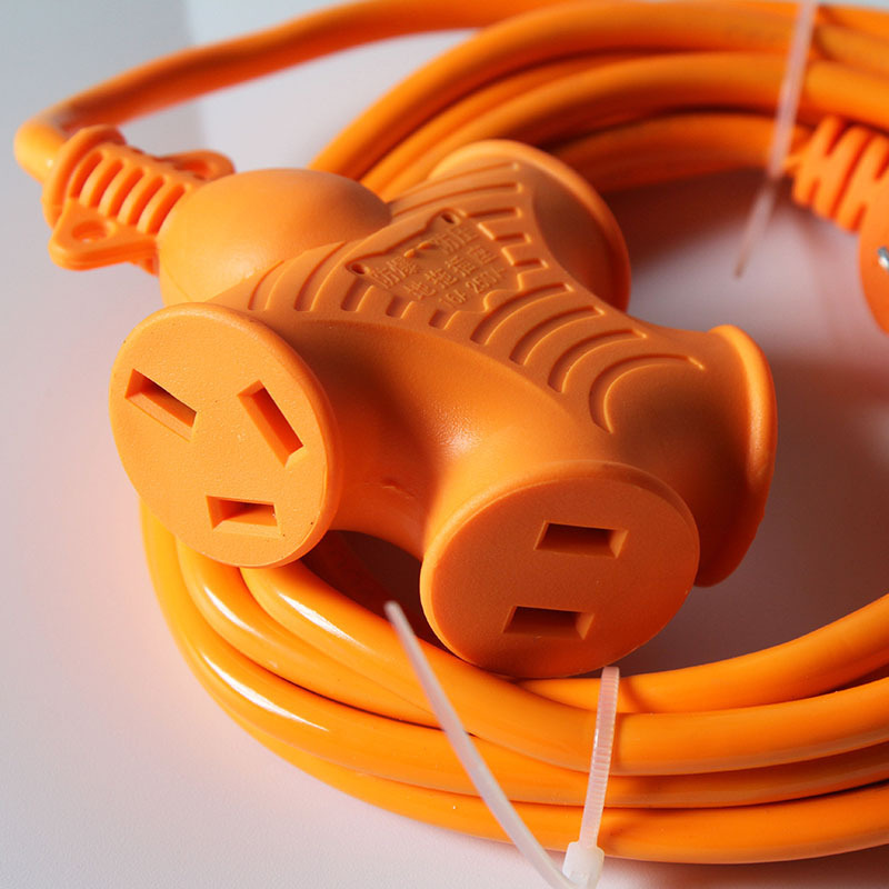 大功率工程防爆拖线板 人字形地拖插座 防摔多功能拖线板