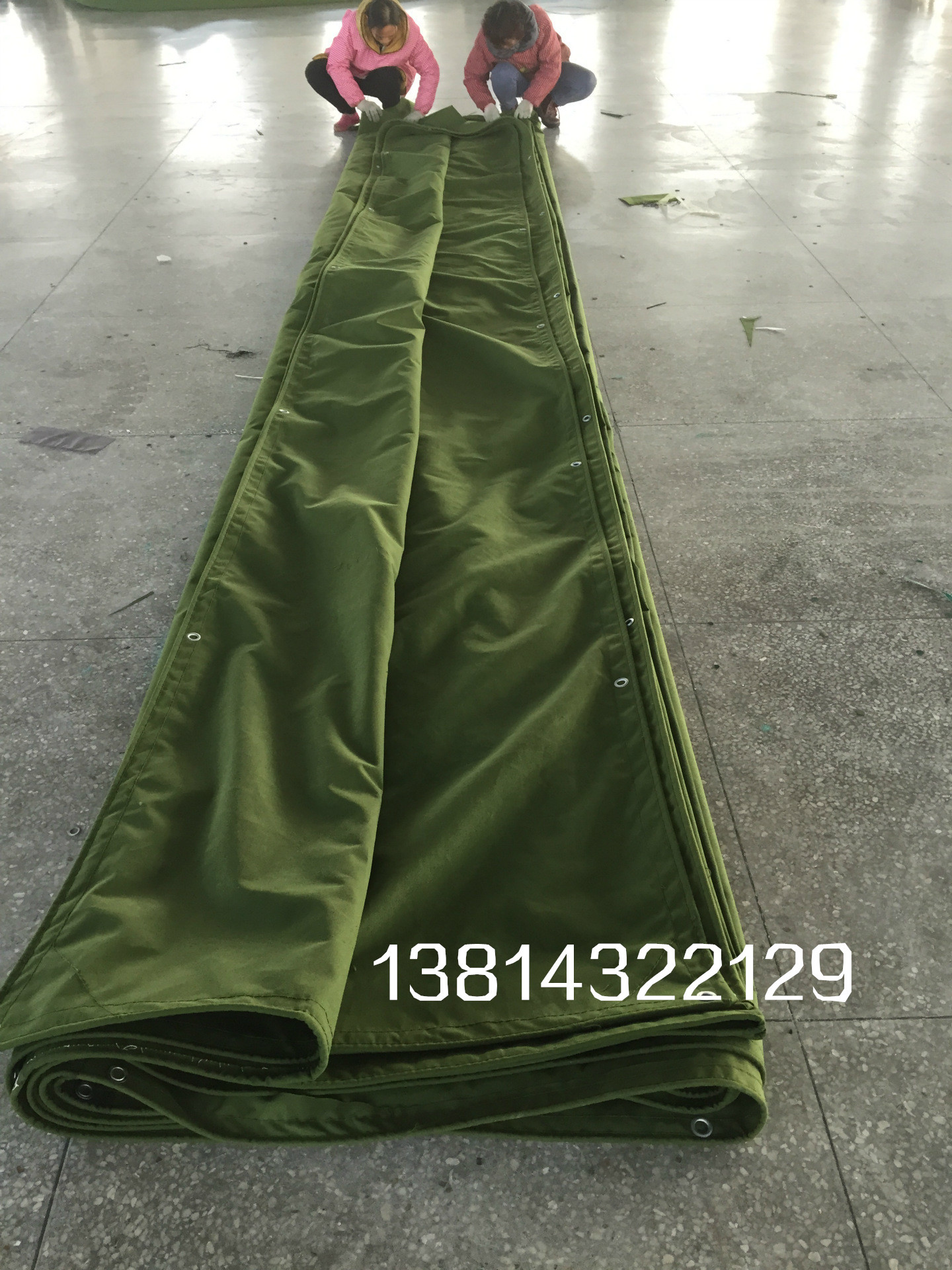 工厂直销 3*3有机硅篷布 军绿色帆布 汽车盖布