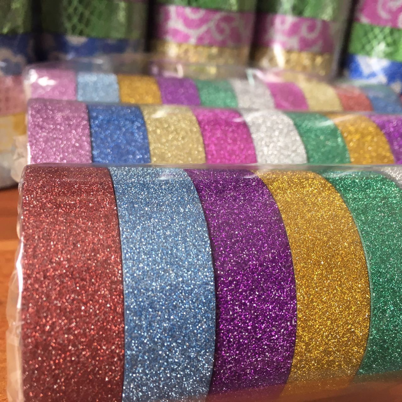 金葱膜和纸胶带不干胶diy手工工艺品闪光纸胶带文具用品胶带