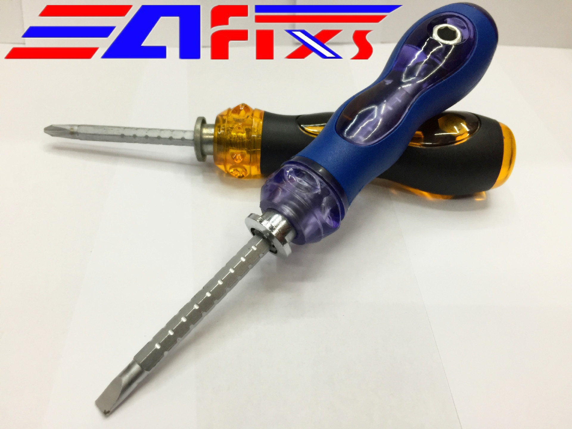 Afixs Factory Direct Sales Dual-Purpose Double-Headed Screwdriver Cross and Straight Telescopic Chrome-Vanadium Manual Screwdriver