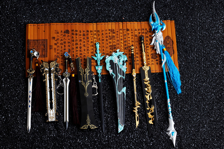 剑侠情缘3 剑网三橙武 明教明王镇狱 22厘米合金武器兵器