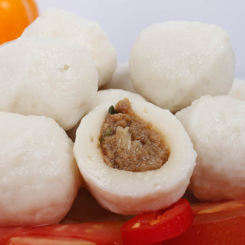 包心鱼丸手工鱼极鱼籽豆捞火锅丸子关东煮食材