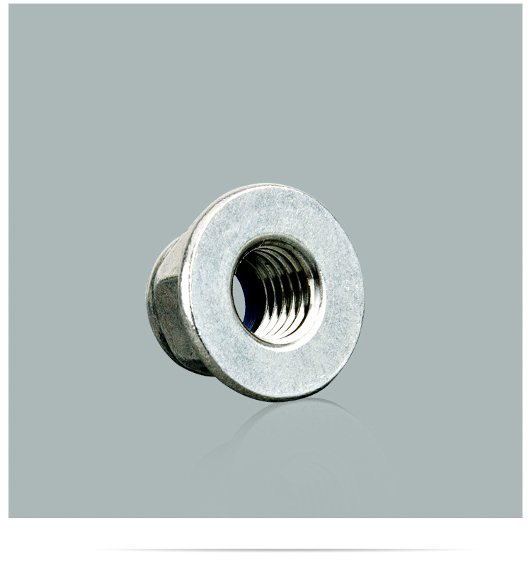 厂家直销304不锈钢尼龙法兰螺母 止退法兰面尼龙螺母 m6-m12