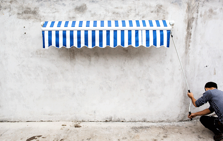 曲臂式手摇电动伸缩篷 伸缩遮阳棚 折叠停车雨棚 窗户阳台彩棚