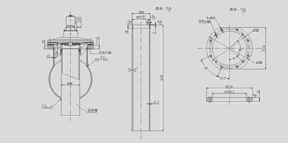 dmy-ii-80 淹没式电磁脉冲阀 安装示图