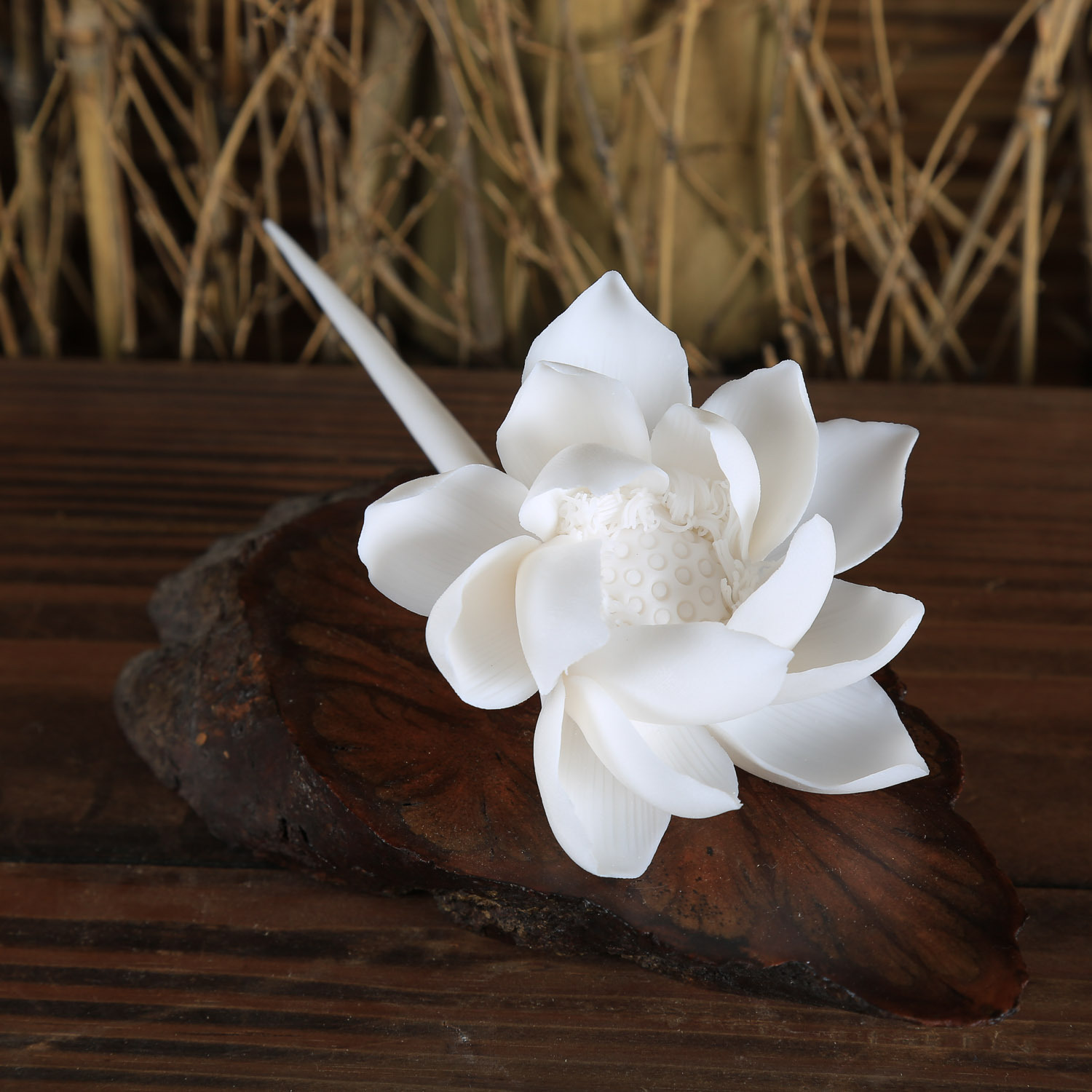 创意新品厂家直销批发支持定制陶瓷手工捏花荷花莲花高档仿真花