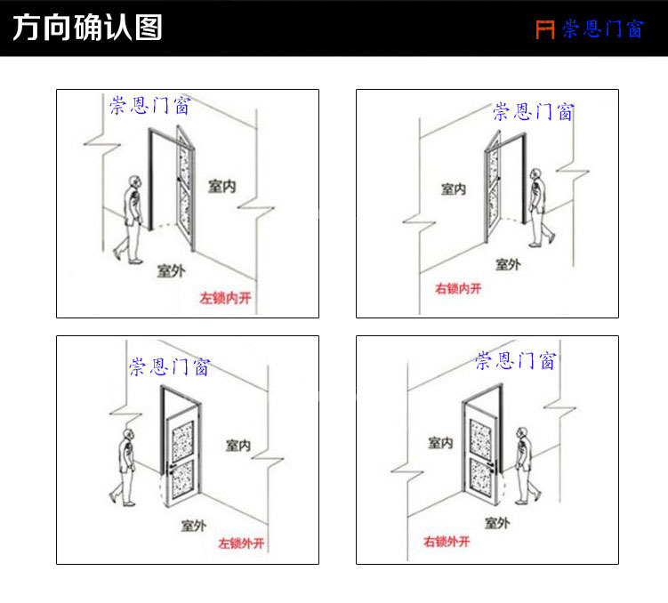 佛山钢质门厂直销房间隔音金属平开门 锌合金室内转印工程门定制